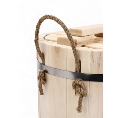 Запарник - ведро для бани и сауны, 9 л, липа, пластиковая вставка, с крышкой, «Добропаровъ»