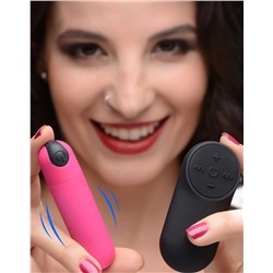 Розовая вибропуля с пультом ДУ 21X Vibrating Bullet with Remote Control