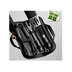Набор для барбекю в сумке 7пр. (лопатка, вилка, щипцы, шпажки 4 шт.) GM-BBQ-7