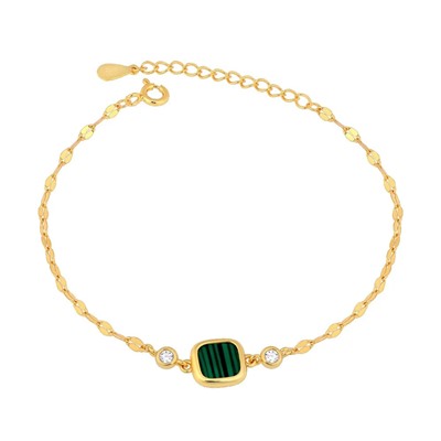 Браслет, малахит, BY-4203