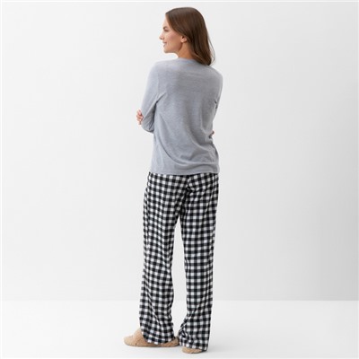 Пижама новогодняя женская (лонгслив, брюки) KAFTAN Happy together, размер 40-42