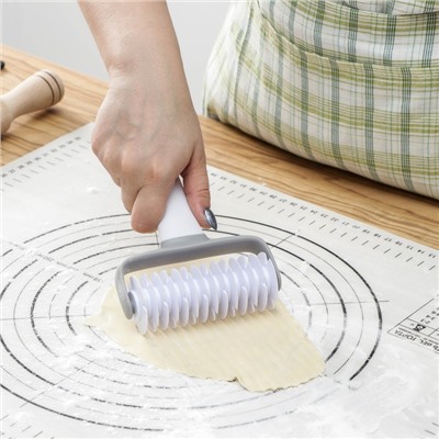 Валик для нарезки теста Доляна «Виктори», 20×12 см, белый