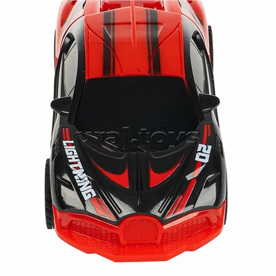 Машинка пластмассовая инерционная "Авария на трассе" Гонка красная (pull back) CRD 25x18,2x5,2см,