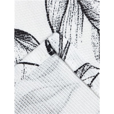 Шторы для кухни «Доляна» Plant leaves, 146×180 см - 2 шт., подхваты - 2 шт., 100% хлопок, 164 г/м²