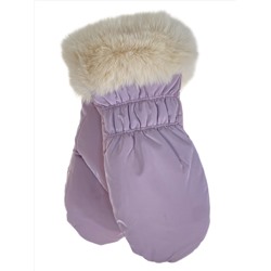 Зимние женские варежки с подкладом из искусственного меха, цвет фиолетовый