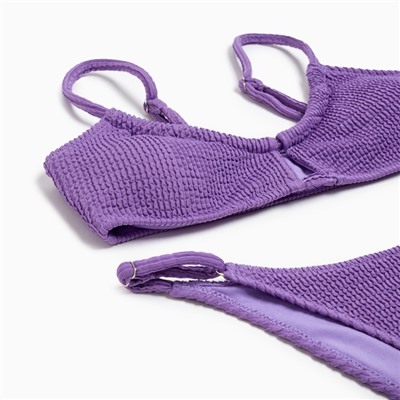 Купальник раздельный фактурный женский MINAKU, фиолетовый, размер 44