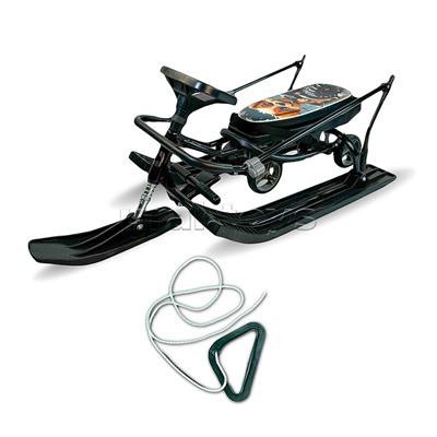 Игрушка Снегокат детский 109 "Wheel" c П-образным толкателем и колесной базой (Песик тракторист)