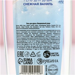 Гель для душа «Уютной зимы», 250 мл, аромат снежной ванили, Чистое счастье