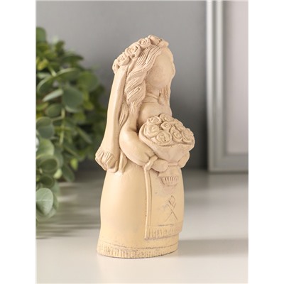 Фигурка - оберег «Берегиня невеста» 13×5 см, бежевый с эффектом состаривания