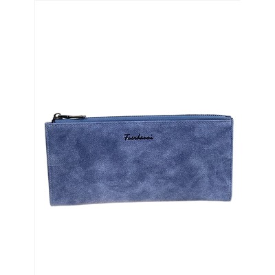 Женское портмоне из искусственной кожи, цвет голубой