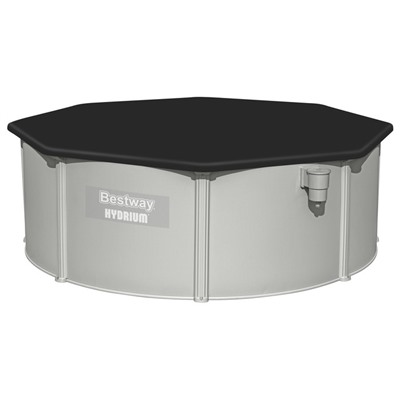 Бассейн каркасный стальной Bestway Hydrium 56574, 366×122 см, песчаный фильтр-насос, лестница, тент, круглый
