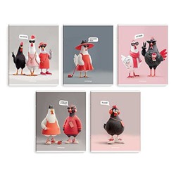 Тетрадь  48л клетка "СТИЛЬНЫЕ КУРОЧКИ" 70923 Феникс