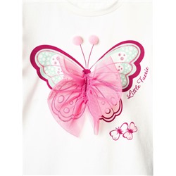 Комплект детский трикотажный для девочек: джемпер (футболка), юбка-шорты