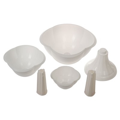 Клумба пластиковая, 3 яруса, d=27–40–55 см, высота бортика 90 см, белая, «Водопад»