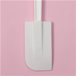 Лопатка кондитерская Доляна, 23.5 см, силикон, белая