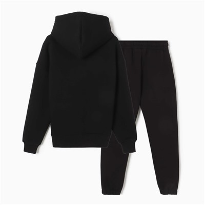 Костюм женский (толстовка, брюки) Little Secret, чёрный, размер 46 (L)
