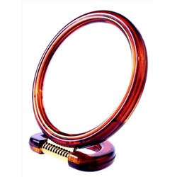 Scarlet Line Зеркало косметическое двустороннее настольное MI-064, круглое, 28 (20,5) x 19 см, коричневый 767