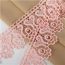 Кружево гипюровое, 46 мм, 11±1 м, нежно-розовое