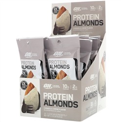 Optimum Nutrition, Protein Almonds, Cookies & Creme, 12 Packets, 1.5 oz (43 g) Each