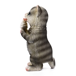 Садовая фигура из полистоуна «Котёнок с мороженым», 19×11×7 см