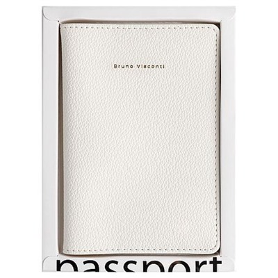 Обложка для паспорта белый,кожзам 3-619/10 Bruno Visconti