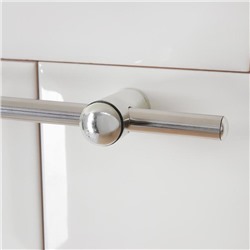 Рейлинг 60 см, d=1 см, c комплектом для монтажа, хромированные