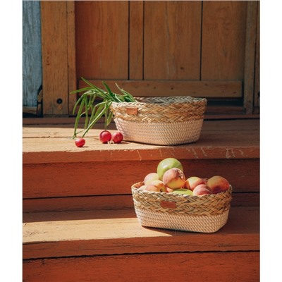 Корзины для хранения SL Home, плетёные, ручной работы, 2 шт., 28×18×10 см, 30×20×12 см