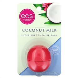 EOS, смягчающий бальзам для губ с маслом ши, кокосовое молоко, 7 г (0,25 унции)