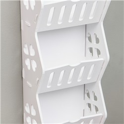 Полка для ванной комнаты, 45×11×17 см, цвет белый