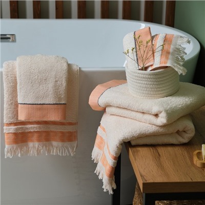 Полотенце махровое LoveLife «Бриз» 30×50 см, оранжевый, 100% хлопок, 500 г/м²