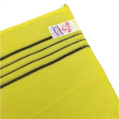 Bath Towel Мочалка-варежка для душа с пилинг-эффектом, однослойная, жёлтый 28194