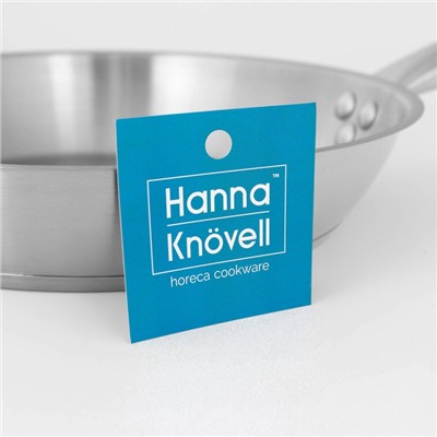 Сковорода Hanna Knövell, d=26 см, h=5 см, толщина стенки 0.6 мм, длина ручки 25 см, индукция, нержавеющая сталь