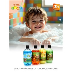 Детский шампунь-гель-пена 3в1, 500 мл, аромат шипучий апельсин, U LAB