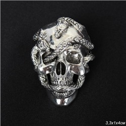 Брошь Череп / 4001 /уп 12/Хэллоуин