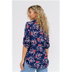 Рубашка 36767 (Сине-красный)