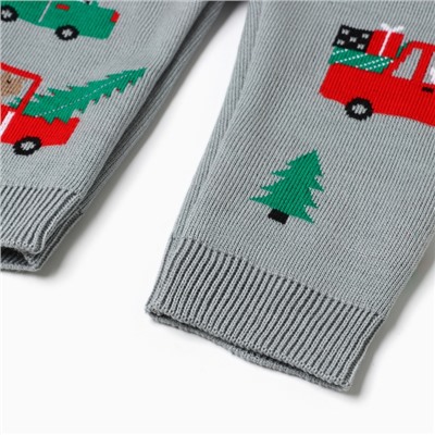 Костюм для мальчика (джемпер, штаны) вязаный «Крошка Я. Машинки», рост 68-74 см