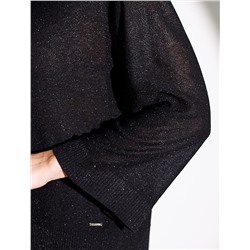 Джемпер свободный тонкой вязки из вискозы с люрексом