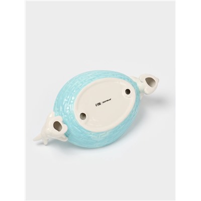 УЦЕНКА Блюдо сервировочное Доляна «Зайка», 30×16.5×10 см, доломит, голубой