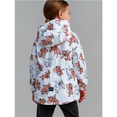 Куртка текстильная с полиуретановым покрытием для девочек (ветровка)