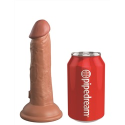 Кофейный фаллоимитатор 6  Silicone Dual Density Cock - 17 см.