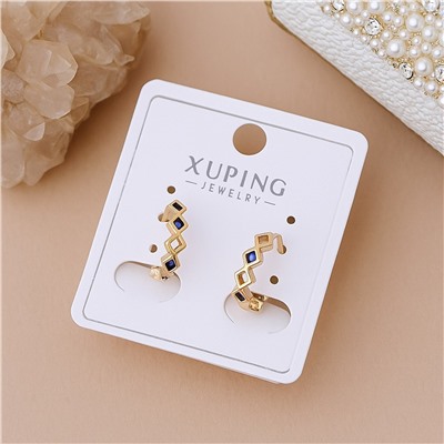 Серьги коллекция "Xuping" покрытие позолота, вставка: фианиты, арт.004.097