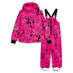 Комплект текстильный с полиуретановым покрытием для девочек: куртка, полукомбинезон