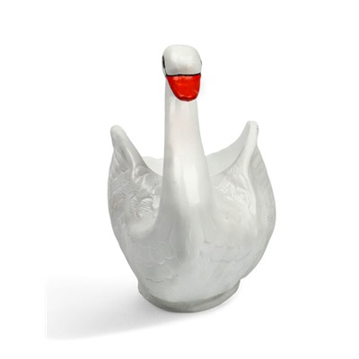 Декоративное кашпо для цветов «Лебедь», 2.5 л, 40×30×30 см, гипс