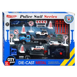 Набор машин "Полицейские службы" металл, в коробке