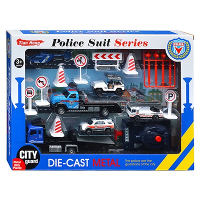 Набор машин "Полицейские службы" металл, в коробке