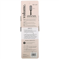 Kitsch, Volume, Ceramic Round Blow Dry Brush, Black, 1 Brush