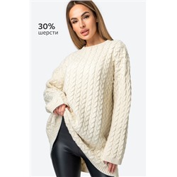Женский джемпер оверсайз крупной вязки Happyfox