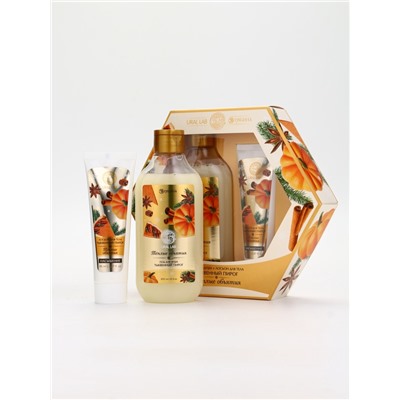 Подарочный набор новогодний «Тёплые объятия», гель для душа 300 мл и лосьон для тела 85 мл, URAL LAB