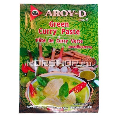 Зелёная паста карри Aroy-D 50 г Акция