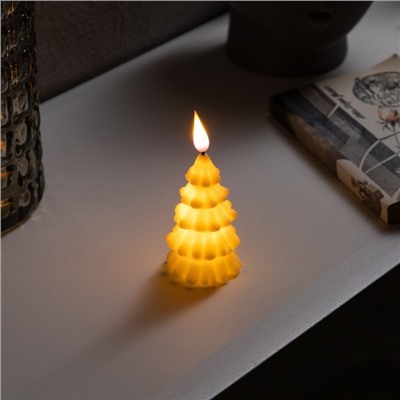 Светодиодная фигура «Ёлочка» 6×12×6 см, пластик, батарейки AG13×3 (в комплекте), свечение тёплое белое